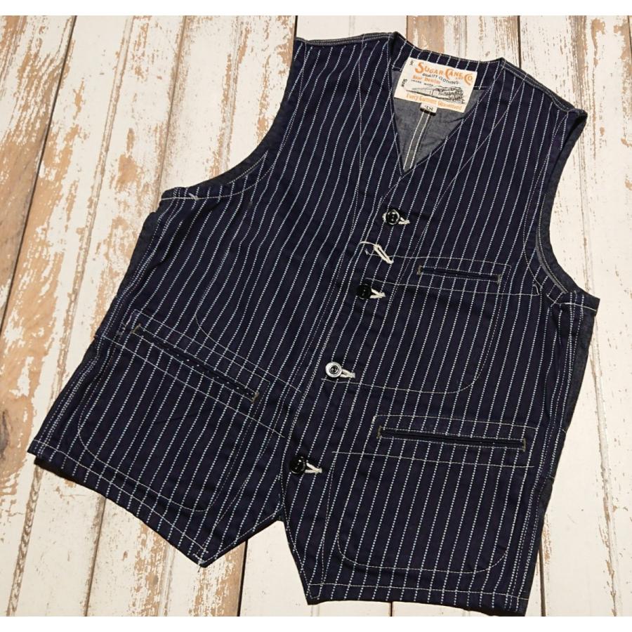 SUGAR CANE シュガーケーン / 9oz. WABASH STRIPE WORK VEST