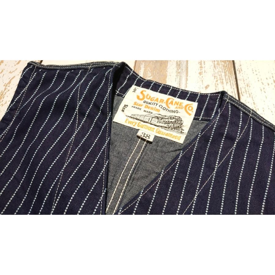 SUGAR CANE CANE シュガーケーン / 9oz. WABASH STRIPE WORK VEST