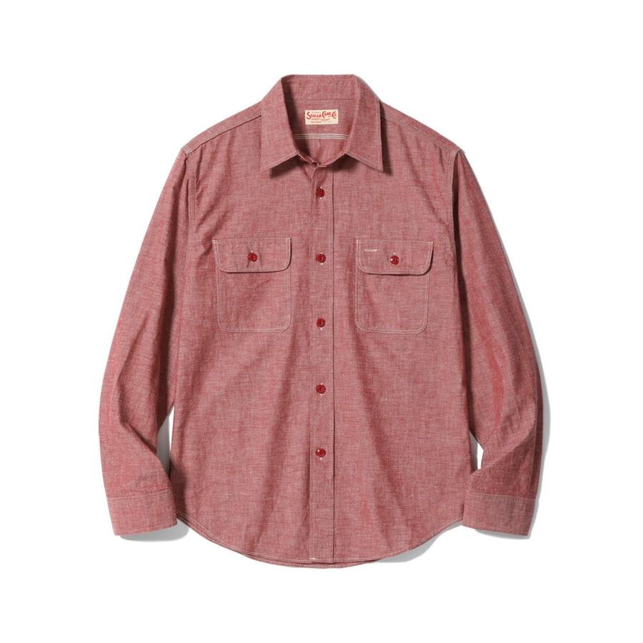 SUGAR CANE シュガーケーン / RED CHAMBRAY WORK SHIRT (LONG SLEEVE