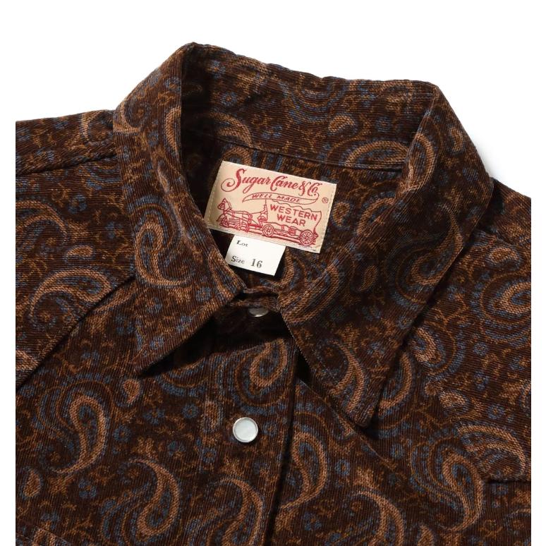 SUGAR CANE シュガーケーン / PRINTED CORDUROY WESTERN SHIRT SC29786