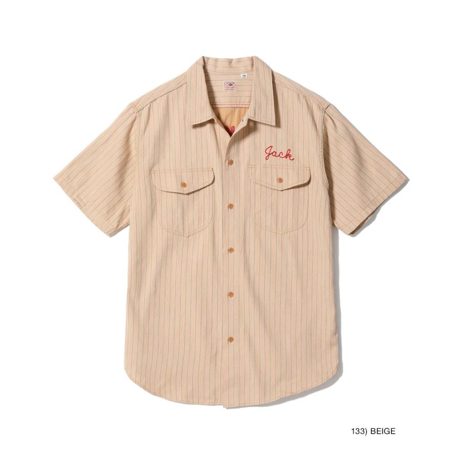 SUGAR CANE シュガーケーン / COKE STRIPE WORK SHIRT with CHAIN