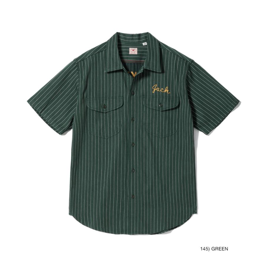 SUGAR CANE シュガーケーン / COKE STRIPE WORK SHIRT with CHAIN