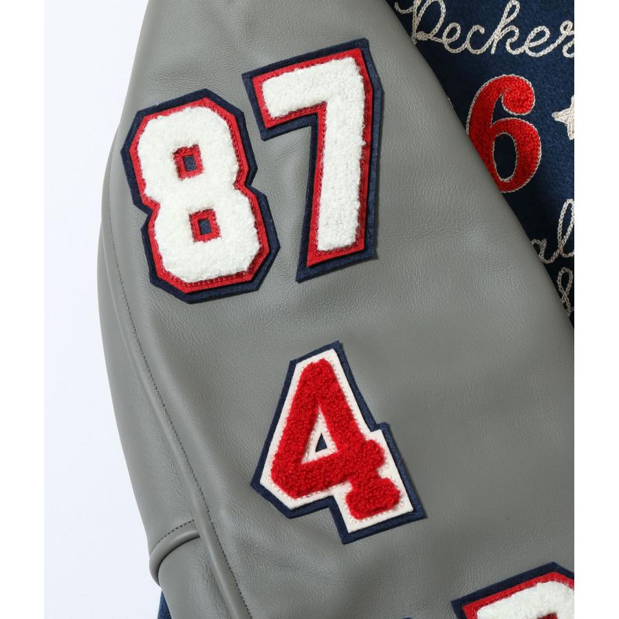 WHITES VILLE ホワイツビル　　/　30oz. WOOL MELTON AWARD JACKET “BLUE PECKERS” (NAVY) 　WV15783-128の画像