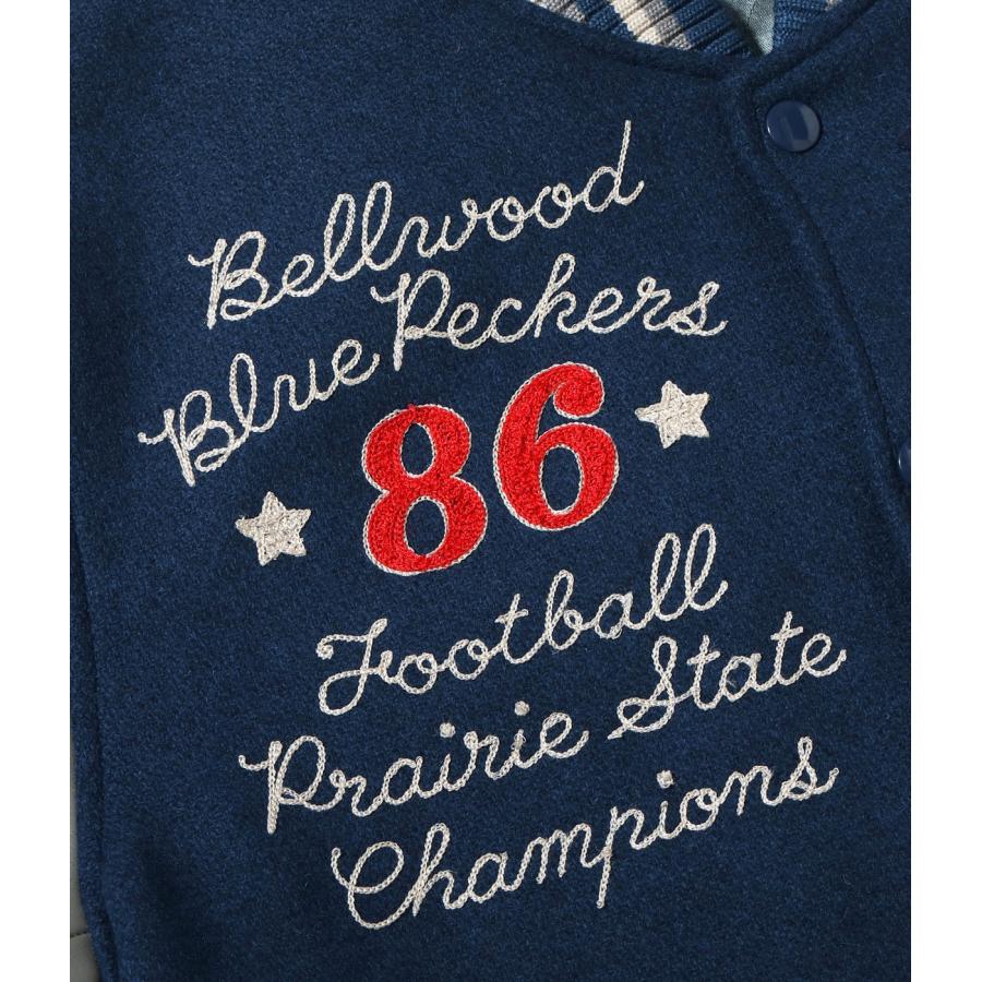 WHITES VILLE ホワイツビル　　/　30oz. WOOL MELTON AWARD JACKET “BLUE PECKERS” (NAVY) 　WV15783-128の画像