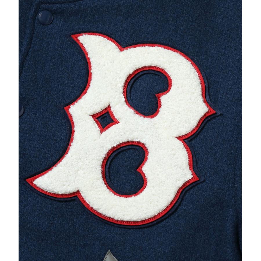 WHITES VILLE ホワイツビル　　/　30oz. WOOL MELTON AWARD JACKET “BLUE PECKERS” (NAVY) 　WV15783-128の画像