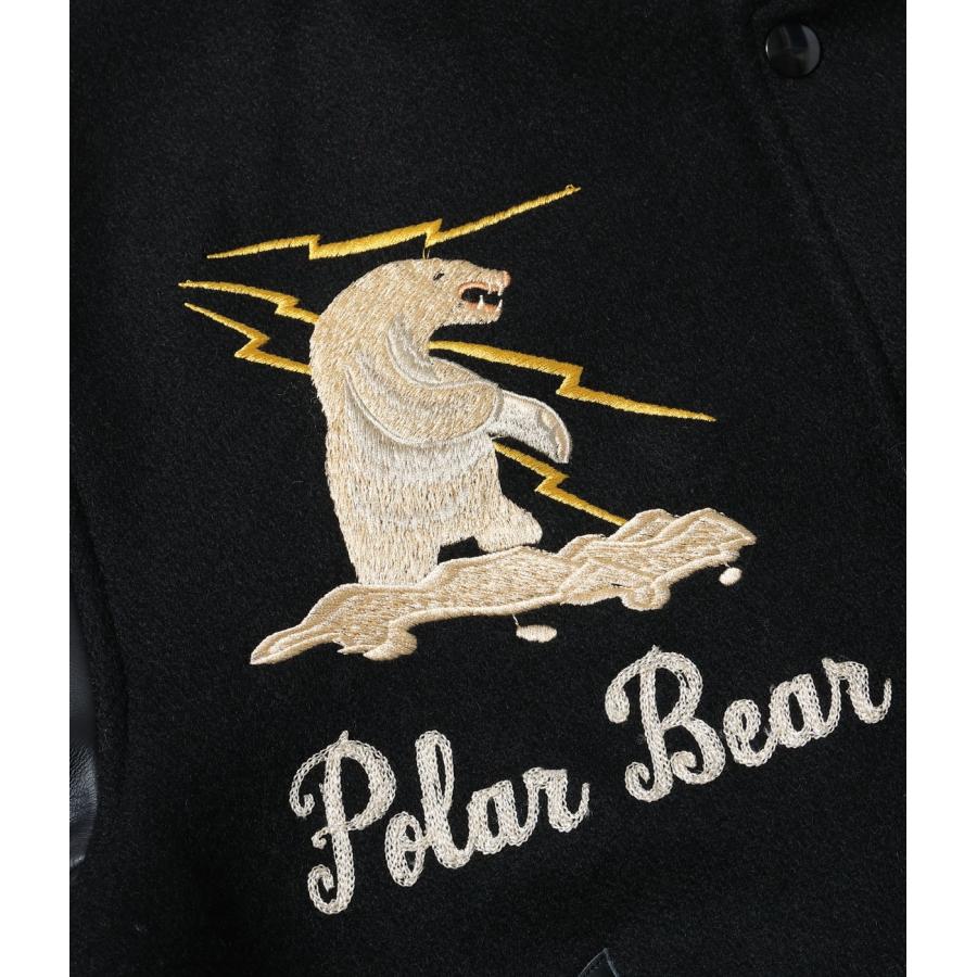 WHITES VILLE ホワイツビル 　/　30oz. WOOL MELTON AWARD JACKET “POLAR BEAR” (BLACK) 　WV15784の画像