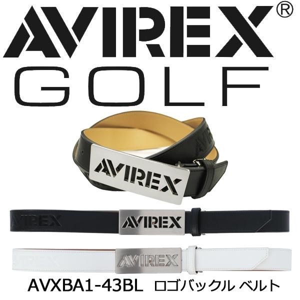 AVIREX 【期間限定送料無料】 GOLF アヴィレックス ゴルフ BELT 日本正規品 ベルト 激安単価で AVXBA1-43BL ロゴバックルベルト