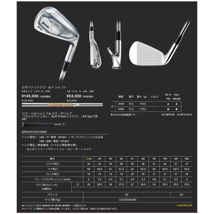 SRIXON ダンロップ スリクソン ZXi7 アイアンセット #5I-Pw 6本セット