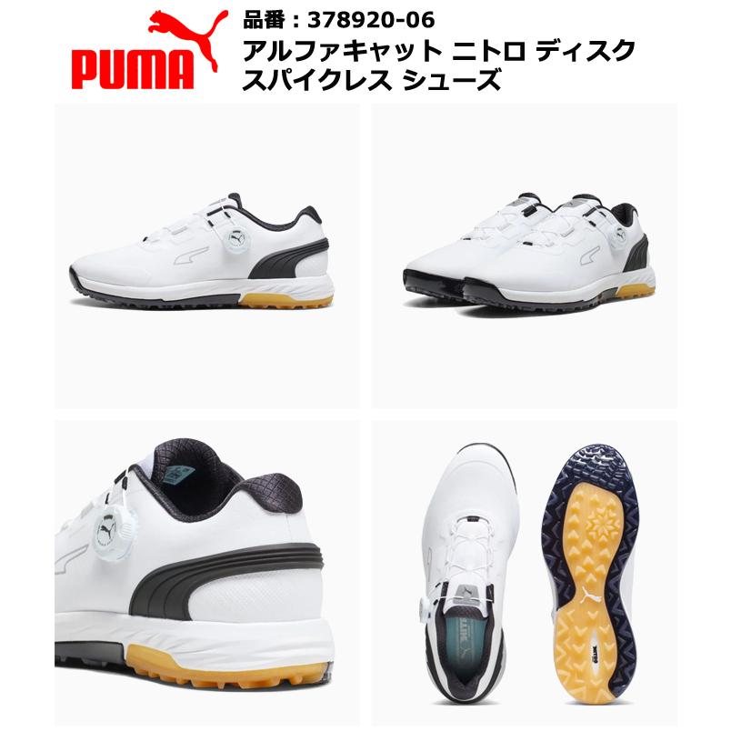 PUMA GOLF プーマ ゴルフ アルファキャット ニトロ ディスク 378920 スパイクレスシューズ PUMA White-PUMA Black-Gum (06) 日本正規品｜maruni-select｜02