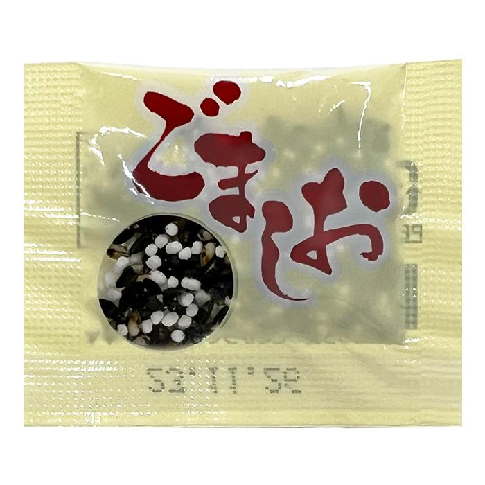 マルニ 公式 ごましお 小袋  個包装 200g 1g×200袋セット 黒ごま 塩 赤飯 惣菜 顆粒塩｜marunienrich｜02