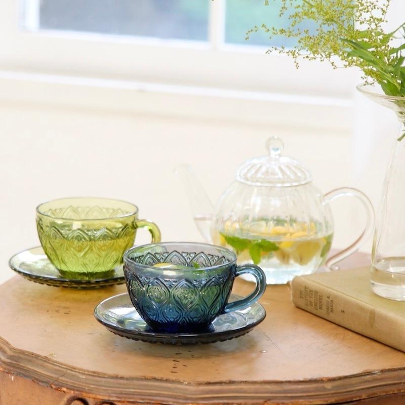 DULTON（ダルトン） BONOX GLASS CUP & SAUCER ''FIORE'' グラスカップ