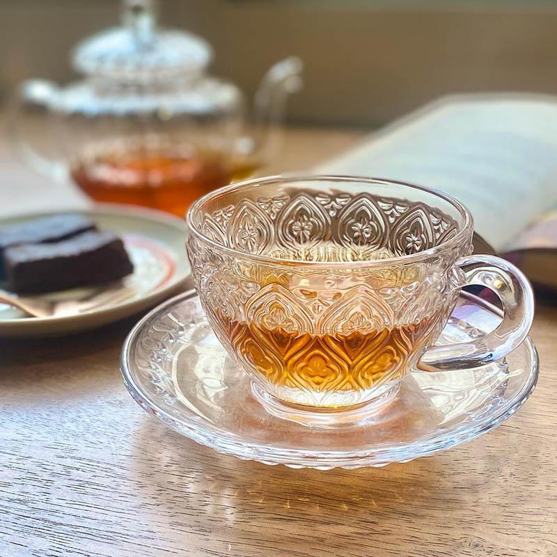 DULTON（ダルトン） BONOX GLASS CUP & SAUCER ''FIORE'' グラスカップ