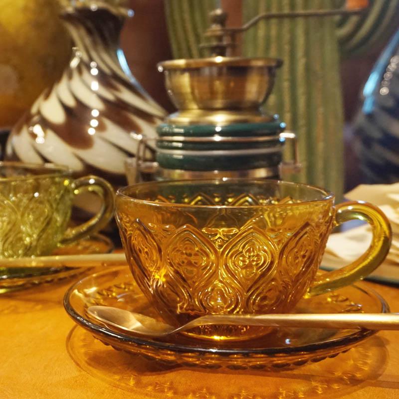 DULTON（ダルトン） BONOX GLASS CUP & SAUCER ''FIORE'' グラスカップ