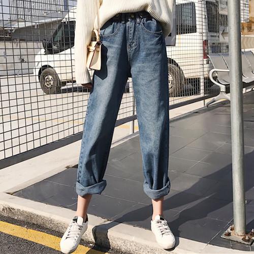 Casual ボトムス レディース ボーイッシュ デニム ルーズ ストレートパンツ カールワイドレッグ ハイウエスト 韓国 オルチャン Fb112 まるの樹 Fashion 通販 Yahoo ショッピング