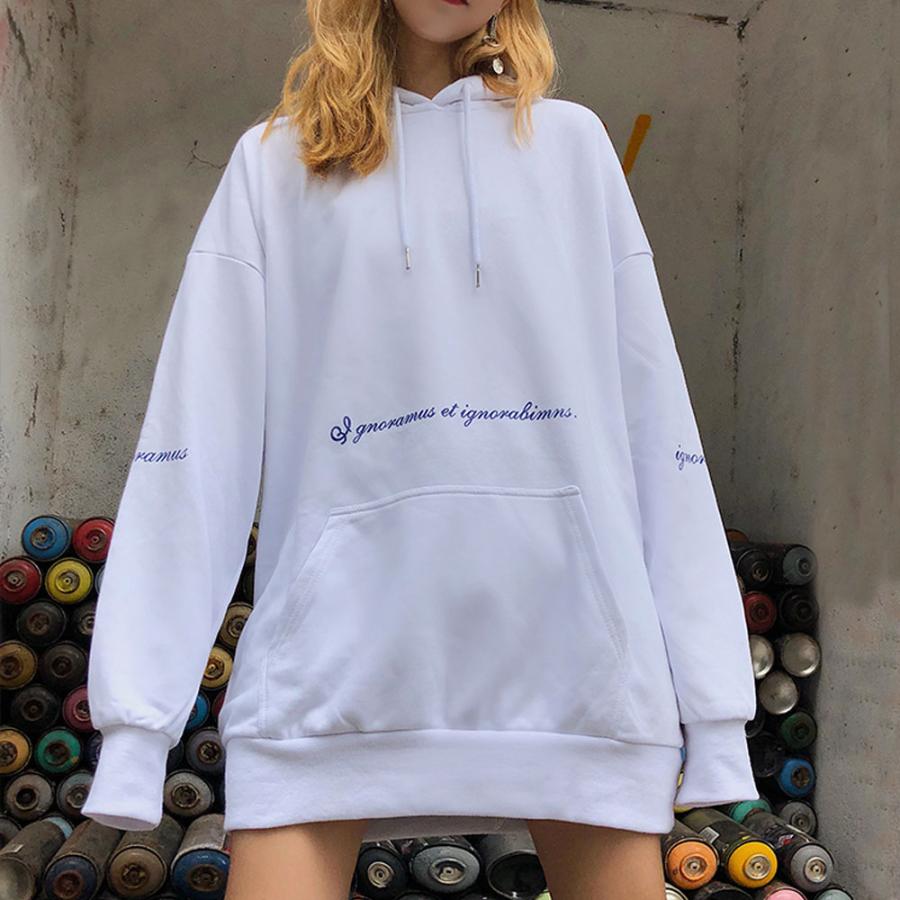 パーカー レディース トップス プルオーバー 長袖 英字 ロゴ 文字 スウェット 青 白 Ftns まるの樹 Fashion 通販 Yahoo ショッピング
