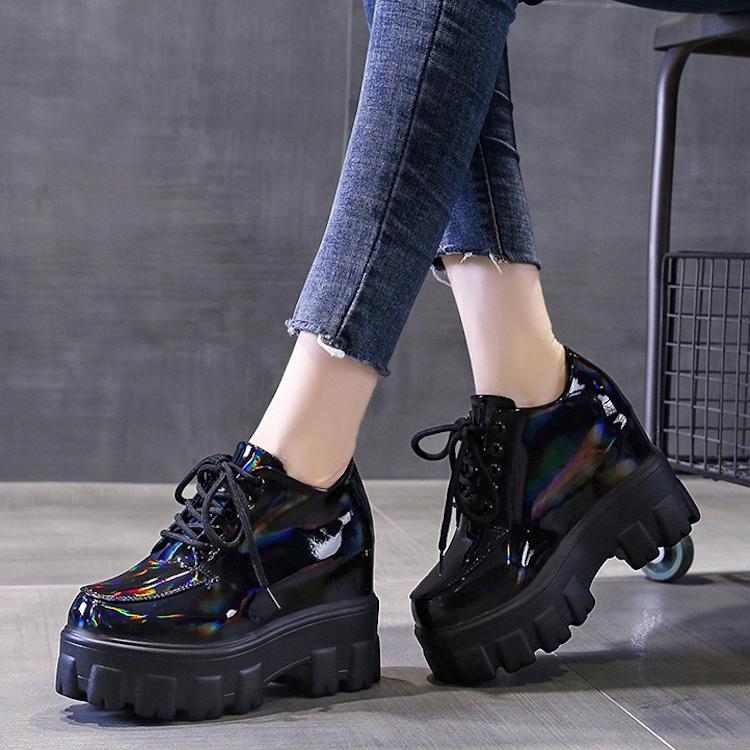 スニーカー 厚底スニーカー レディース 靴 軽い 美脚 脚長効果 黒 カジュアル Sh142 まるの樹 Fashion 通販 Yahoo ショッピング