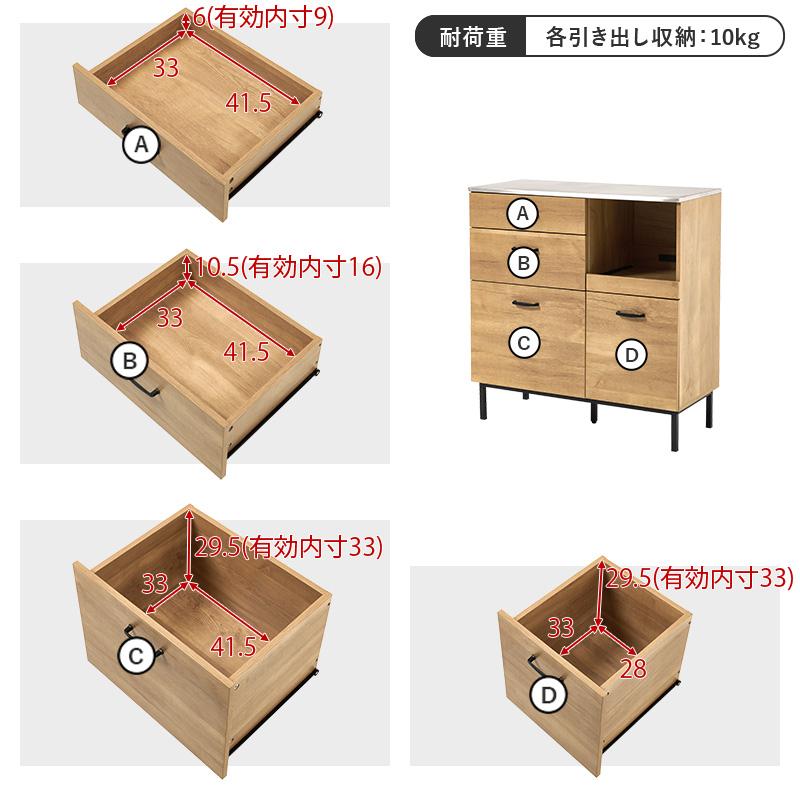 キッチンカウンター 間仕切り 背面化粧 90 キッチン収納 食器棚 ロータイプ キッチンボード ステンレス天板 爆買
