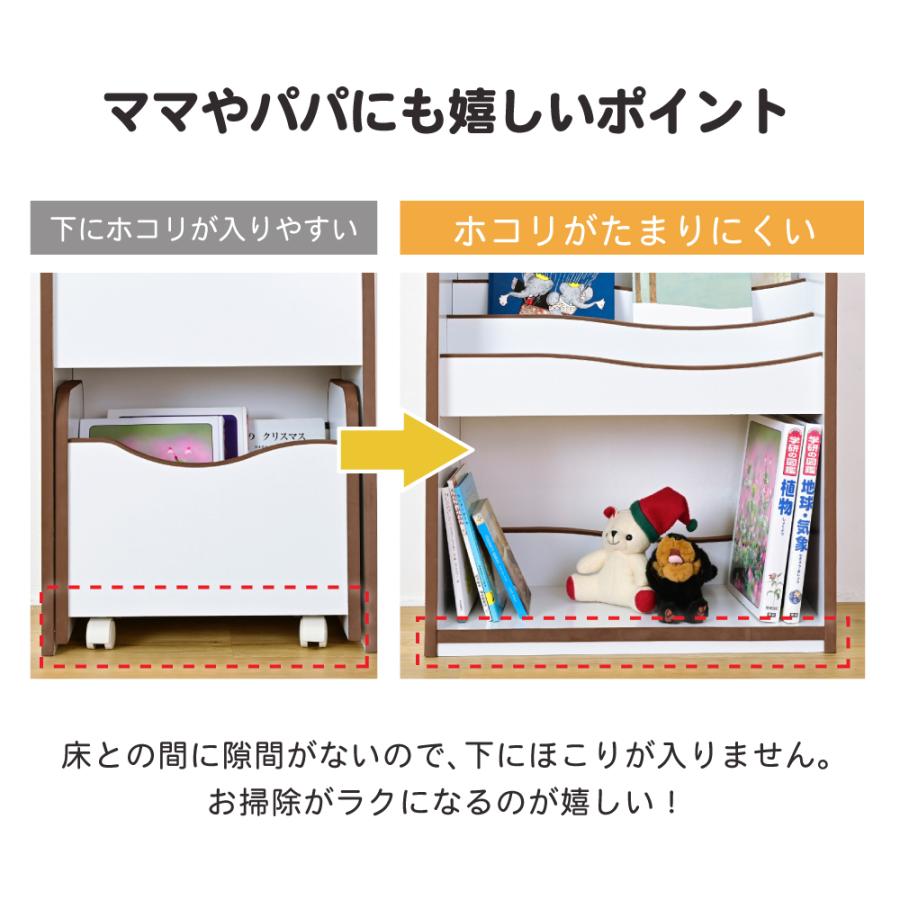 絵本ラック ロータイプ 絵本棚 おもちゃ箱 マガジンラック 木製 スリム おもちゃ 収納 ラック コンパクト 子供用 本棚 薄型 爆買_16