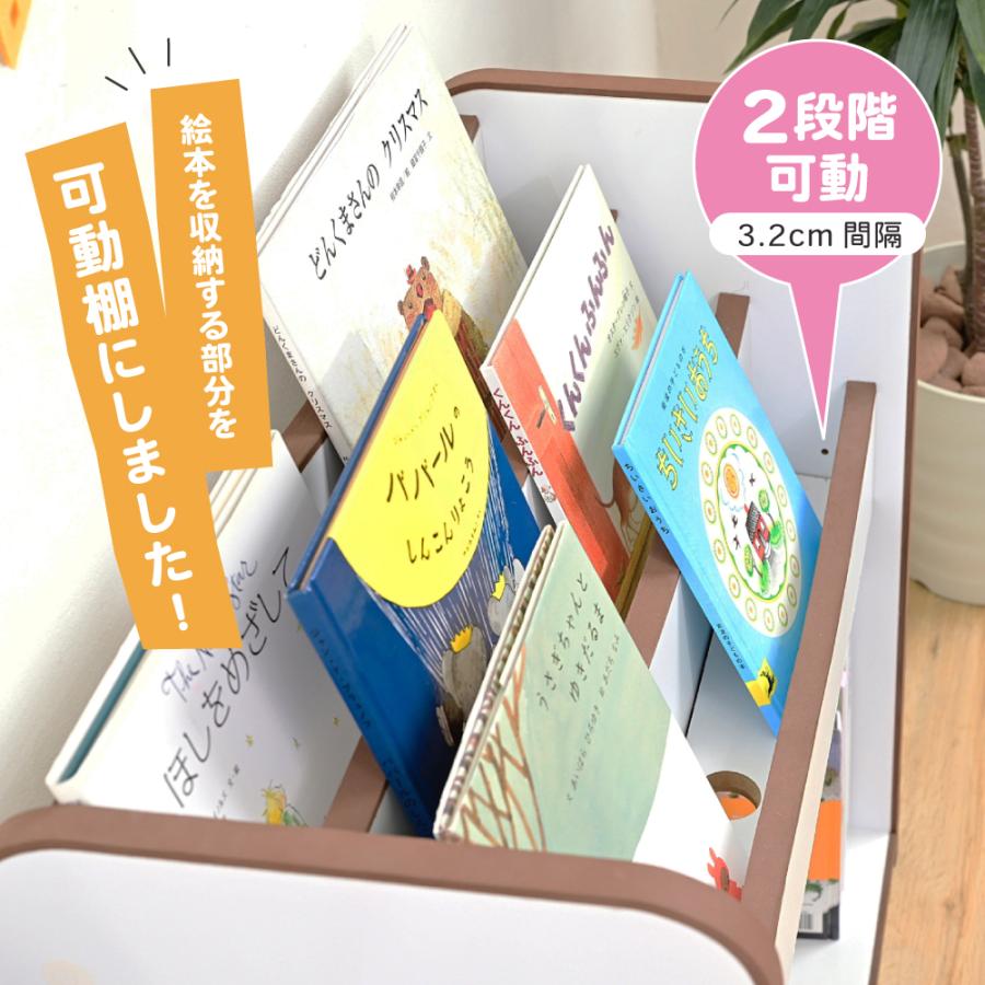 絵本ラック ロータイプ 絵本棚 おもちゃ箱 マガジンラック 木製 スリム おもちゃ 収納 ラック コンパクト 子供用 本棚 薄型 爆買_7