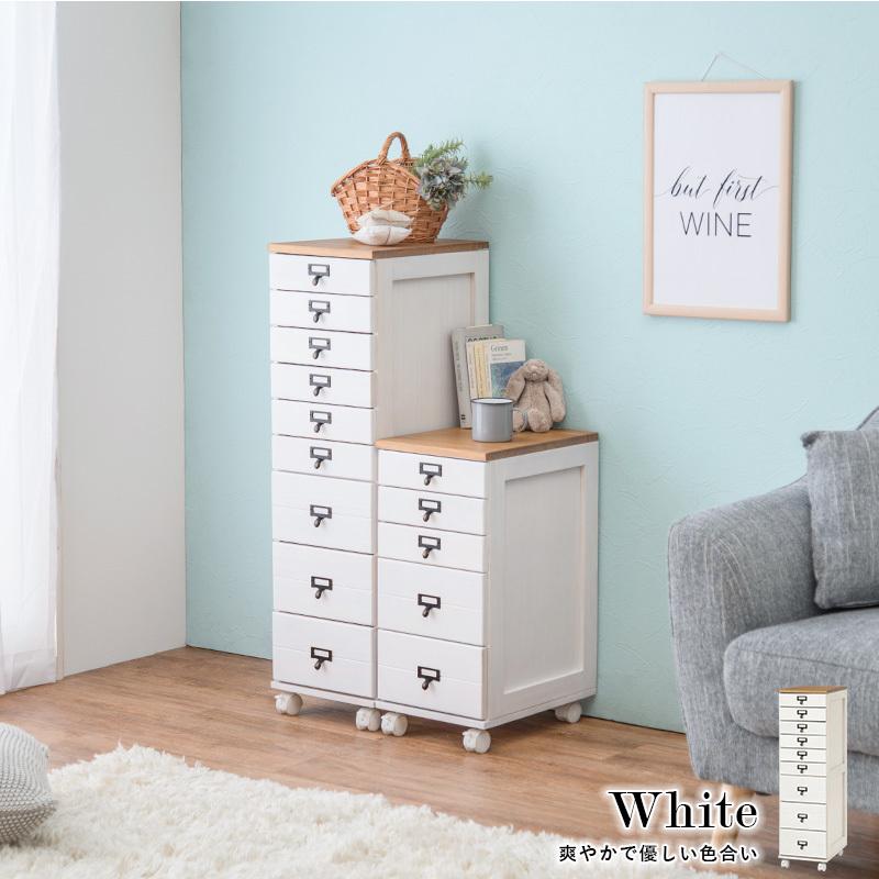 キャスター付き　木製　引出し　キャビネット ファイルワゴン デスクサイドワゴン キャスター付き おしゃれ 木製