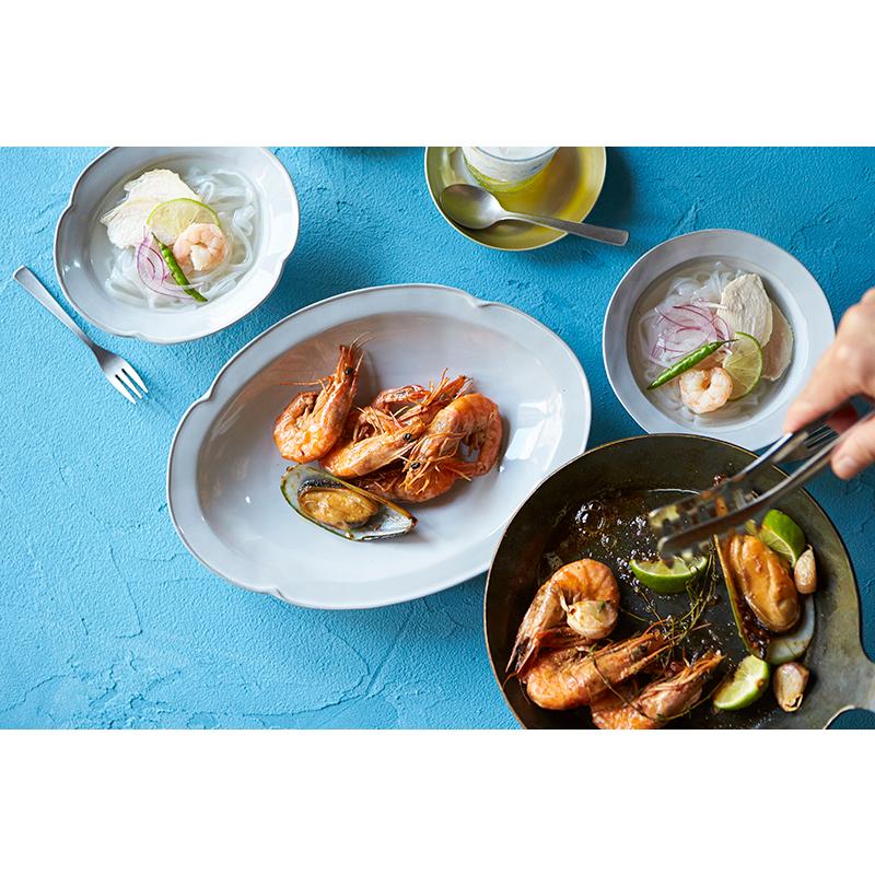 Calin（TAMAKI） カレー皿 16cm リムオーバルプレート パスタ皿 ワン