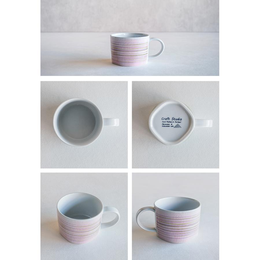 供え おしゃれ 北欧 韓国 陶器 カフェ かわいい 食器 クラフトスタジオ スープカップ 手描きボーダー 270ml Discoversvg Com