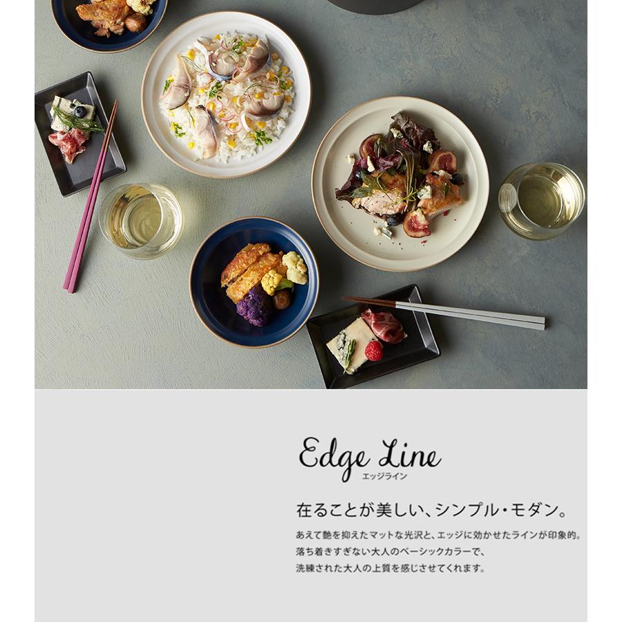 全5色 海外輸入 エッジライン プレート Mサイズ cm ホワイト ベージュ グレー ブルー ブラック かわいい 洋風 カフェ 食器 中皿 お皿 おしゃれ シンプル 可愛い