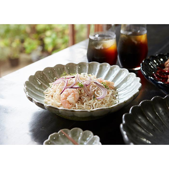 TAMAKI カレー皿 和食器 お皿 おしゃれ 食器 北欧 かわいい 輪花 菊形