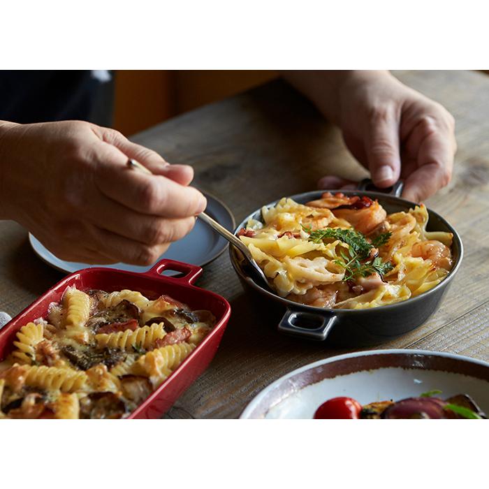 HINATA グラタン皿 24.5cm 大皿 スクエア おしゃれ 食器 かわいい