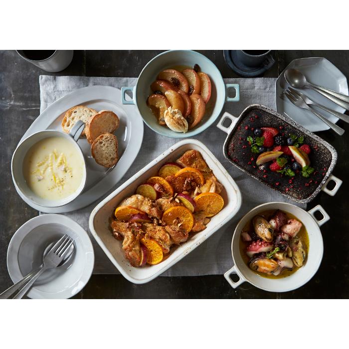 HINATA グラタン皿 24.5cm 大皿 スクエア おしゃれ 食器 かわいい