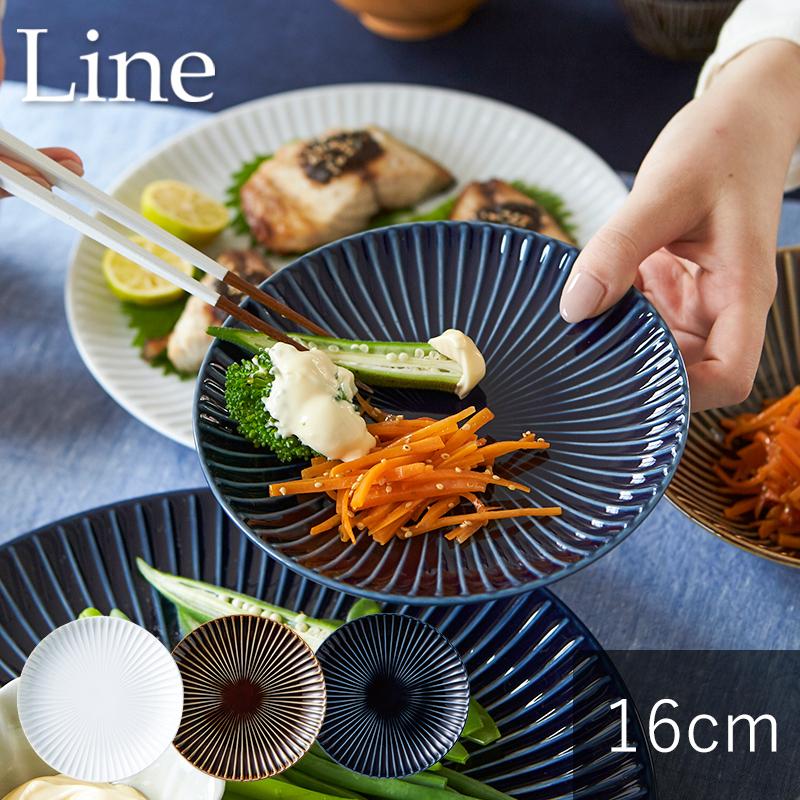 しのぎ お皿 おしゃれ かわいい 北欧 韓国 洋食器 カフェ 鎬 中皿 日本製 美濃焼 ライン プレート 16cm Line Plate16 丸利玉樹利喜蔵商店 Yahoo 店 通販 Yahoo ショッピング
