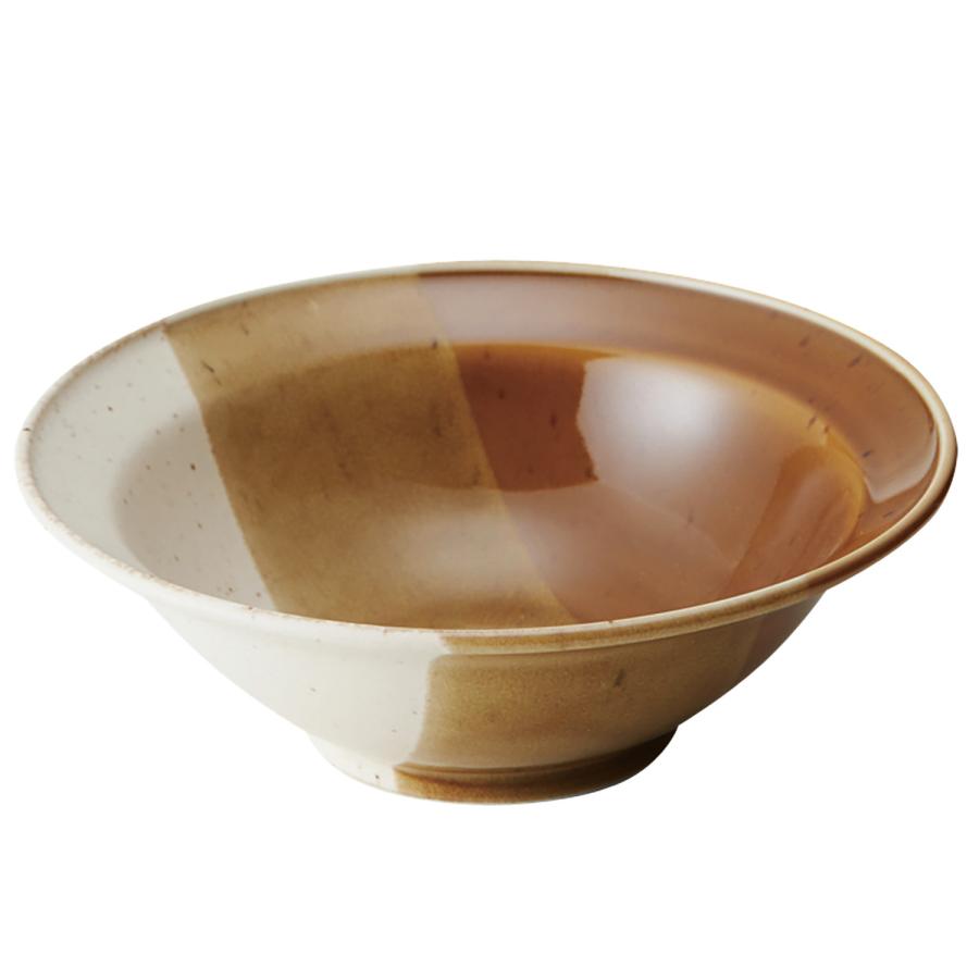 未使用珠光青磁　茶色い渦巻き模様の陶器ボウル TAMAKI 和食器 お皿 おしゃれ かわいい 安い 北欧 日本製 美濃焼