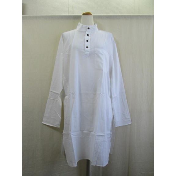 民族衣装 クルタ インド ネパール メンズ 男性 プレーン ホワイト 白 コットン 綿 Kurta001 アジアン雑貨マルルロア ヤフー店 通販 Yahoo ショッピング