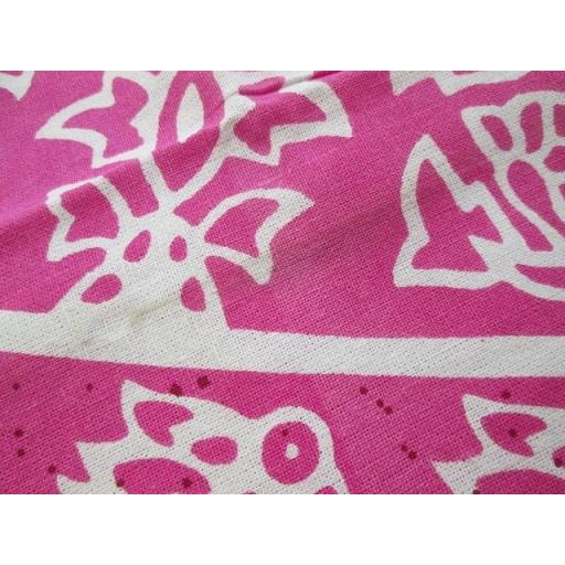 アジアン雑貨 リバーシブル マルチカバー 布 ピンク