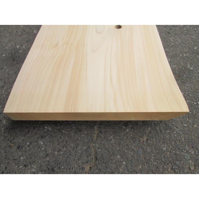 桧（檜）ヒノキ ※ ダメージ 割れ 節有 一枚板 テーブル 木材 長106cm  