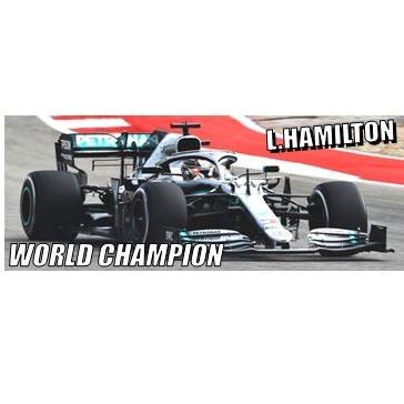 予約受付中！1/18 メルセデス AMG ペトロナス モータースポーツ F1 W10 EQ パワー+ ルイス・ハミルトン USA GP 2019 ワールドチャンピオン (2020年６月)｜marusan-hobby