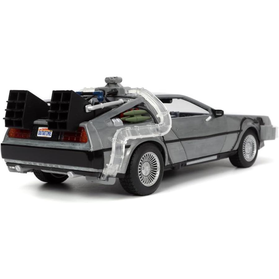 京商  1/24 バック・トゥ・ザ・フューチャー パート I タイムマシーン(デロリアン) 点灯ギミック付 完成品の画像