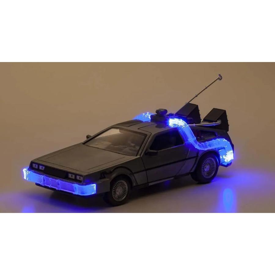 京商  1/24 バック・トゥ・ザ・フューチャー パート I タイムマシーン(デロリアン) 点灯ギミック付 完成品の画像