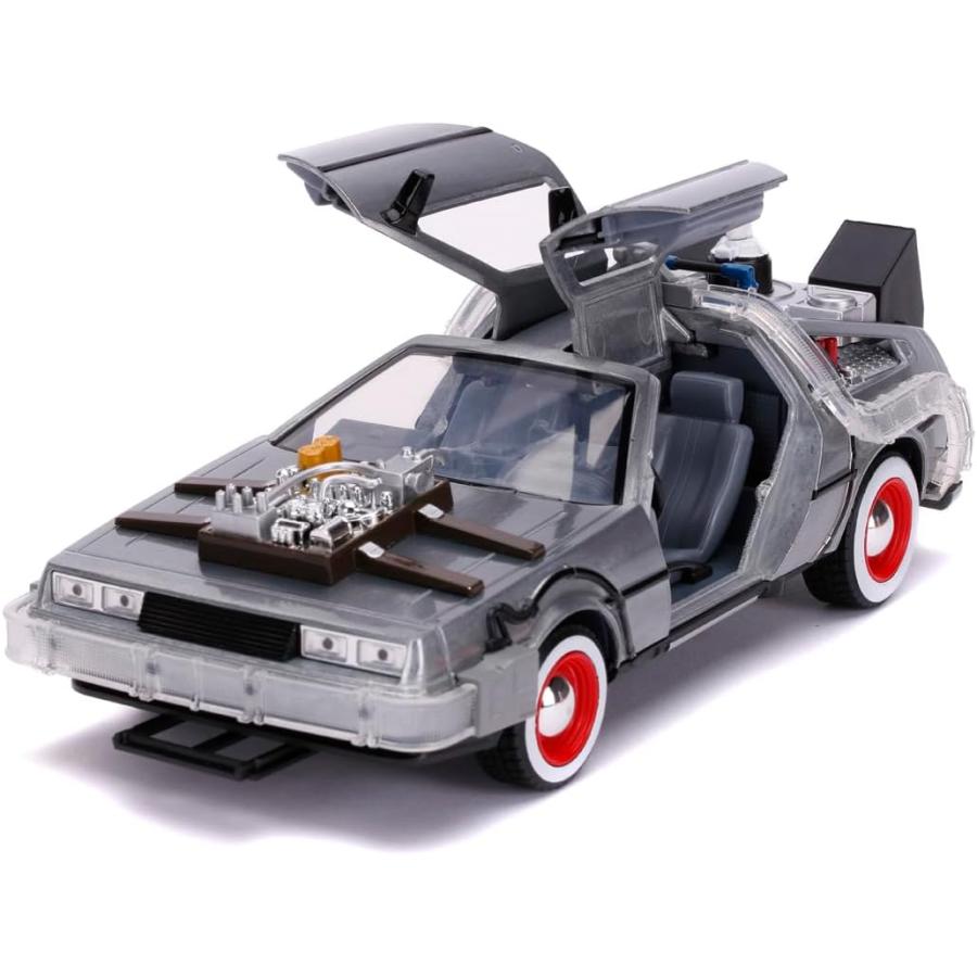 京商  1/24 バック・トゥ・ザ・フューチャー パート III タイムマシーン(デロリアン) 点灯ギミック付 完成品の画像