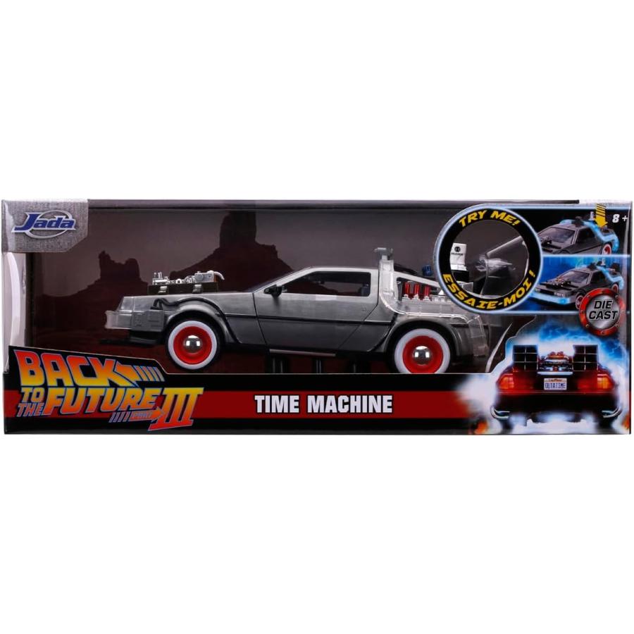 京商  1/24 バック・トゥ・ザ・フューチャー パート III タイムマシーン(デロリアン) 点灯ギミック付 完成品の画像