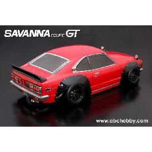 1/10 バリバリCUSTOM!! マツダ・サバンナクーペGT オーバーフェンダー仕様透明未塗装ボディ  1/10  ABC 67160(旧品番66160)　｜marusan-hobby｜04