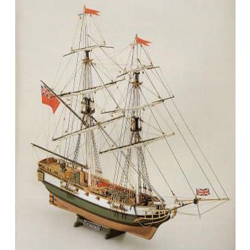 MV45 1/64 ポーツマス(1796英国ブリッグ型帆船)  【マモリ 木製帆船組立キット】｜marusan-hobby