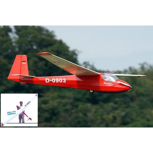 Ka-8b デラックス Vpro(OK)17061 3Ｍの大型スケールグライダー (ＢＬモーター，折ペラ，ELFスポイラー付属)【RC電動グライダー完成キット】