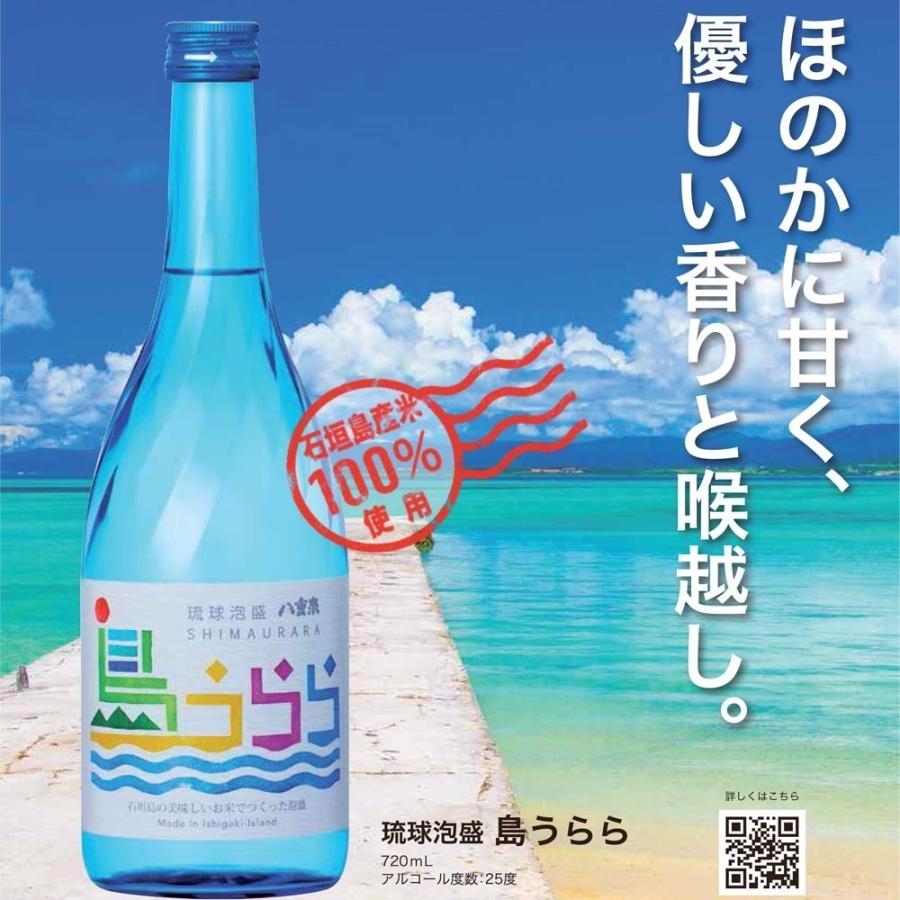 泡盛 八重泉 島うらら25度 720ml×1本 料理の味を引き立てるお酒 石垣島