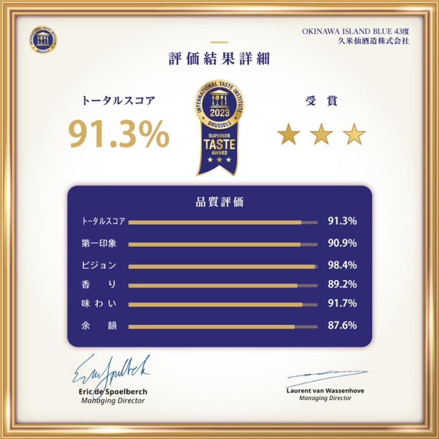 沖縄 BLUE - ウィスキー 沖縄 ISLAND BLUE 43度 700ml×6本 久米仙酒造 上げ米ウィスキー 白いことオーク材の新樽で生まれ育つ かざり付ける箱付き添い人 爆買