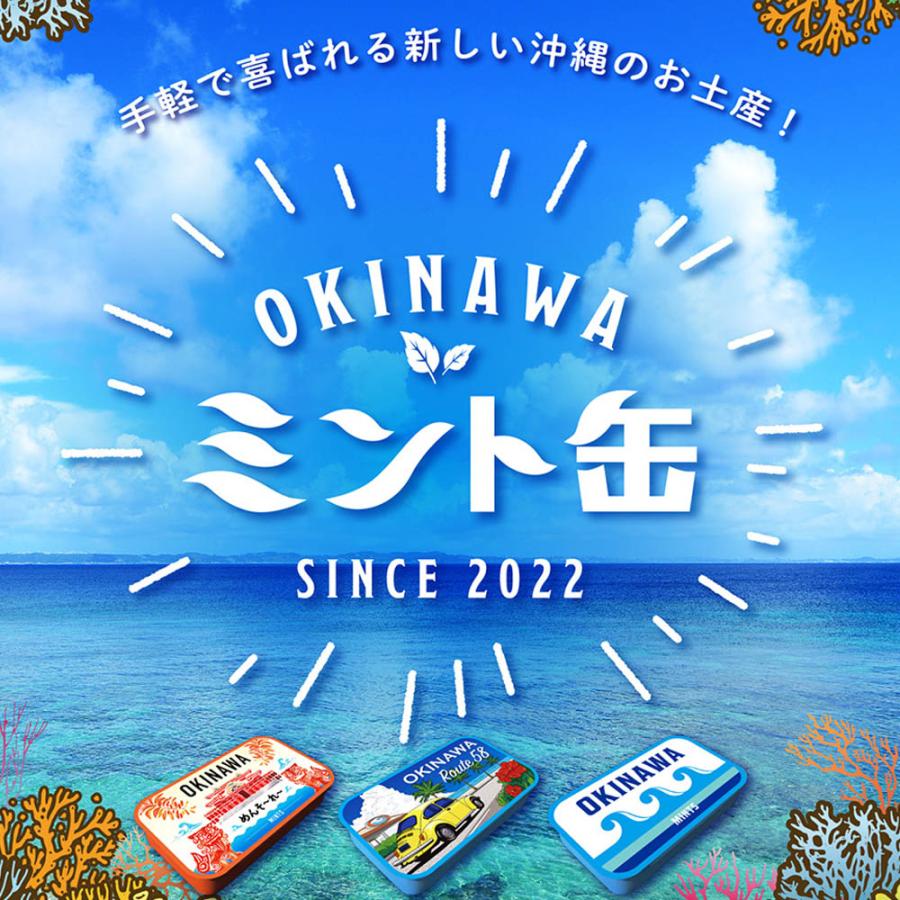 沖縄長生薬草本社 OKINAWAミント缶 ミントタブレット 首里城 16g×1缶