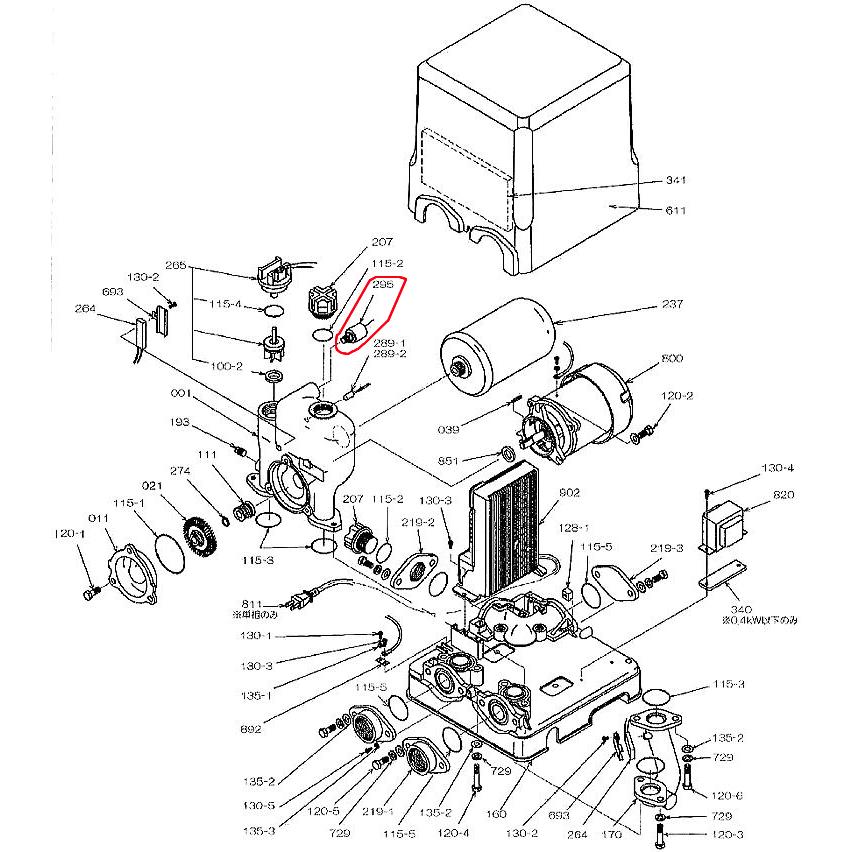 図説エンダー法 代引き不可】 荏原ポンプ HPEシリーズ 25HPE0.25S 圧力センサ 部品