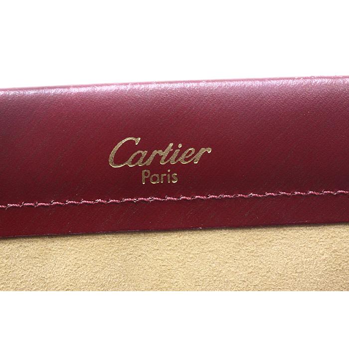 Cartier カルティエ トリニティ ハンドバッグ トートバッグ　レディース スリーカラーハンドル レザー ボルドー/ワインレッド/あずき色/赤系　 中古