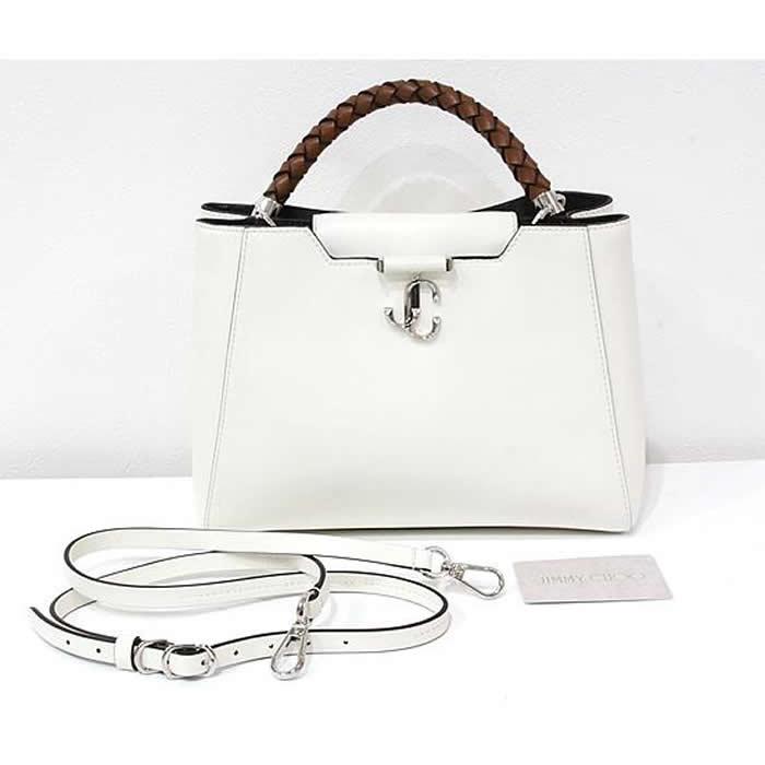 JIMMY CHOO ジミーチュウ CHOO ヴァレンヌ トップハンドル M レザー  