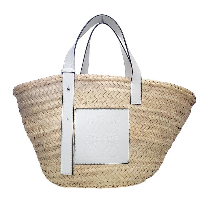 LOEWE 夏バッグ ロエベ バスケットバッグ ミディアムサイズ ナチュラル 